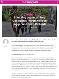 &lsquo;Sculpting Legends - Amy Goodman&rsquo;s Tribute to Mick Jagger and Keith Richards. &lsquo;Love Andover&rsquo;, 22nd Aug 2023