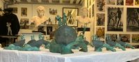 Auction bronzes and Table pieces in Amy&rsquo;s studio